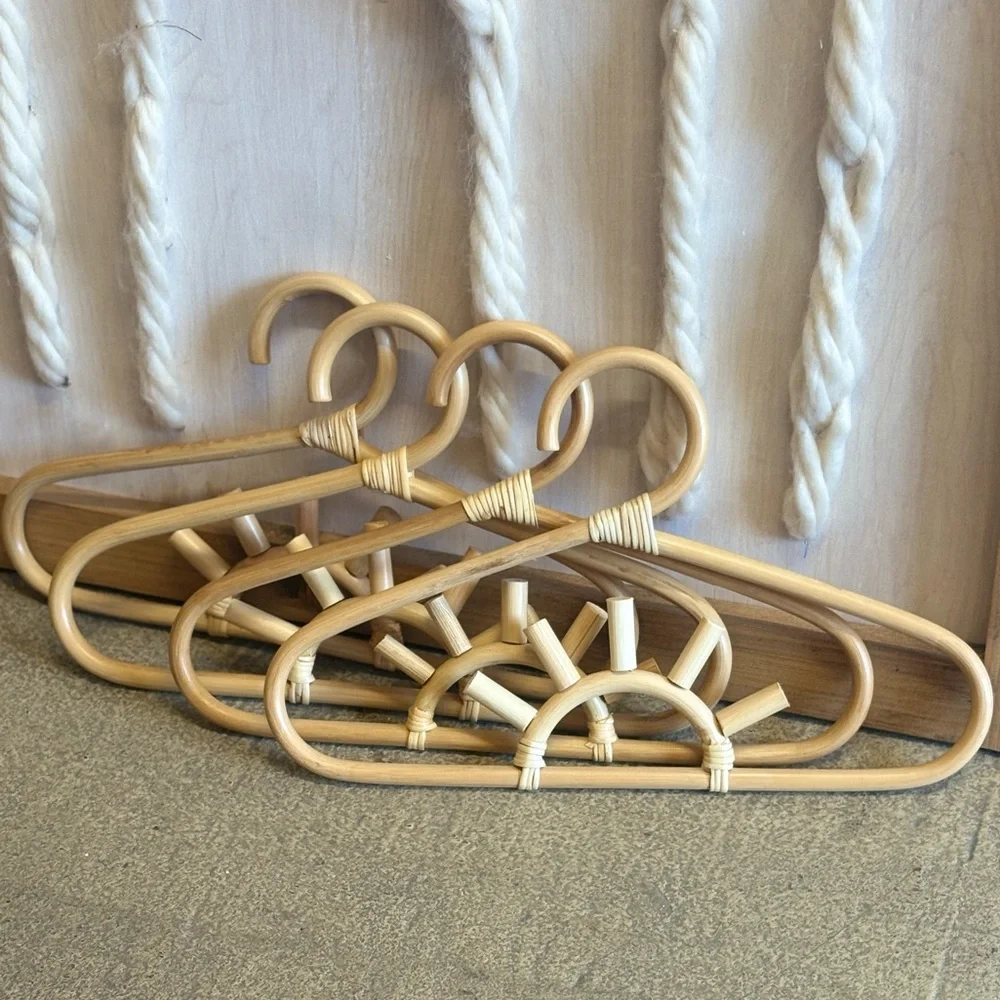 Ellie & Becks Co. Handmade Kids SUNNY RATTAN Hangers Set of 3